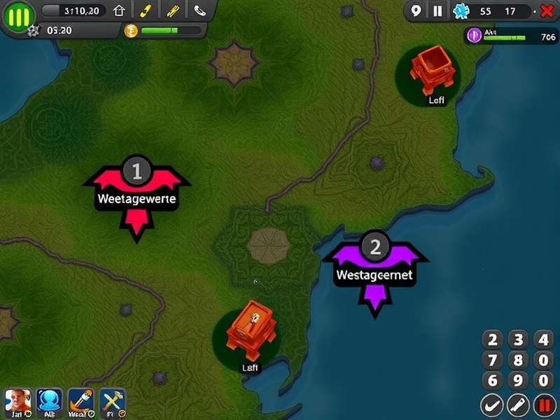 Tactical overview of Kontur 2 map layout showing strategic positions and choke points