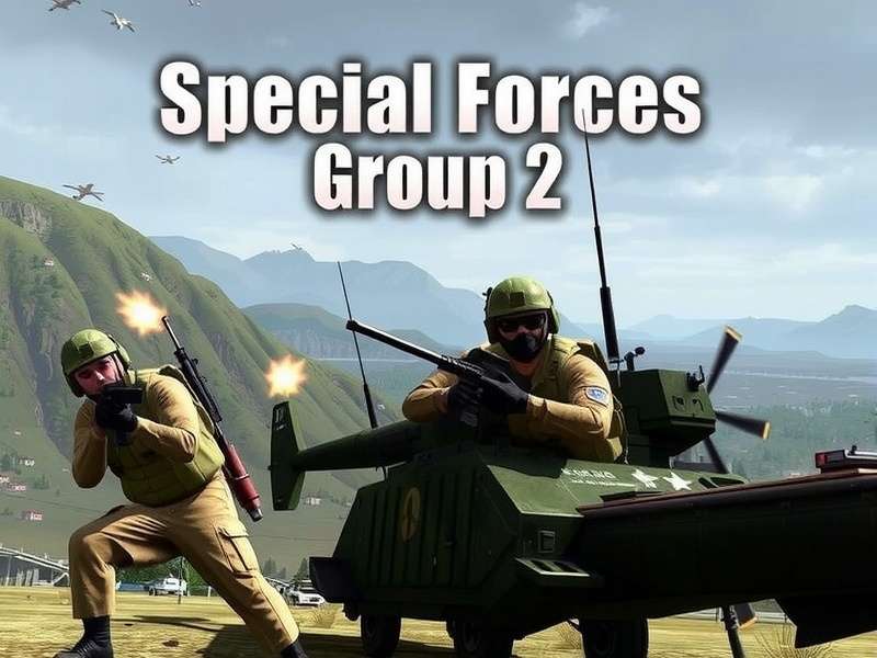 Special Forces Group 2 gameplay on laptop with intense action scene