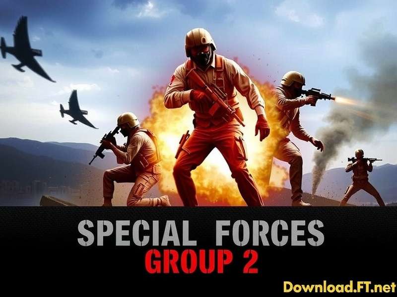 Special Forces Group 2 gameplay on laptop screen showing tactical combat and team action