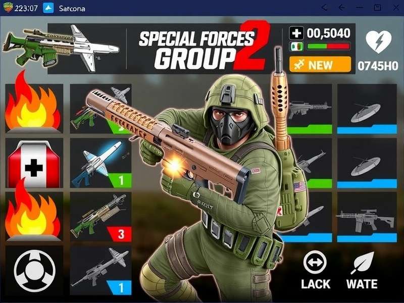 Special Forces Group 2 Mod Apk Unlimited Health And Ammo gameplay screenshot showing soldier with heavy weapons