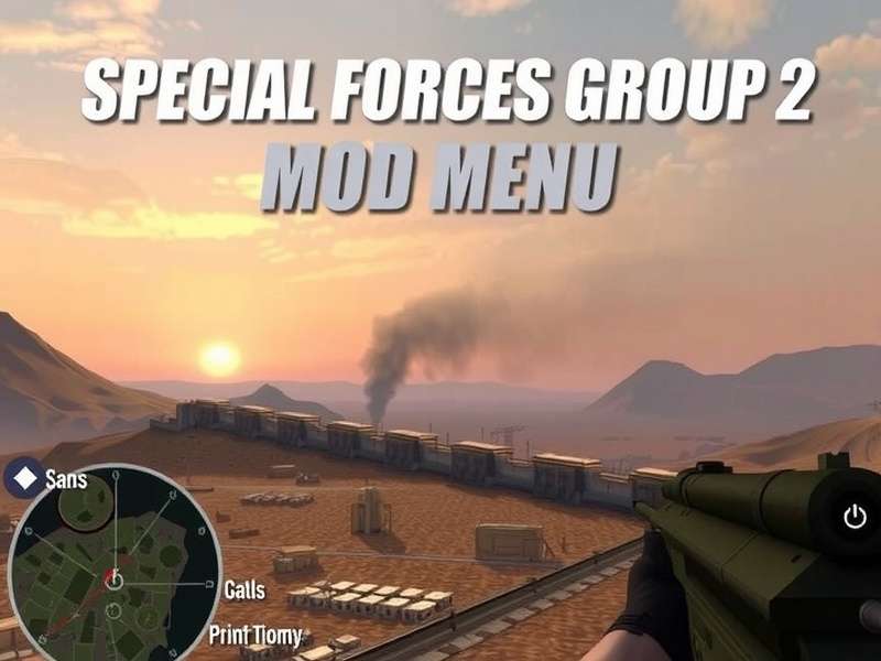 Special Forces Group 2 Mod Menu interface showing aimbot, wallhack and unlimited money toggles