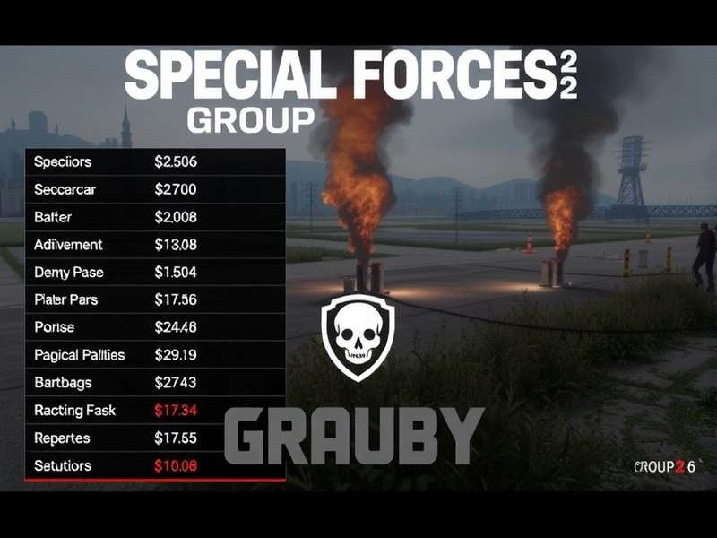 Special Forces Group 2 Mod Menu 2025 gameplay screenshot showing mod interface with unlimited money and custom skins