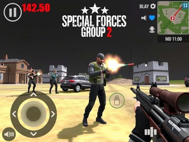 Special Forces Group 2 Mod Menu Apk gameplay showing modded features like aimbot, unlimited health and money on a mobile device